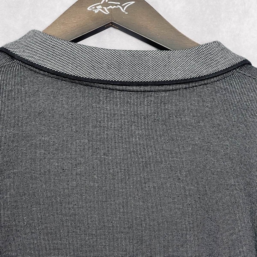 Van Heusen Studio Men's XL Slim Fit Long Sleeve Polo Shirt Gray Cotton/Poly - Picture 8 of 9
